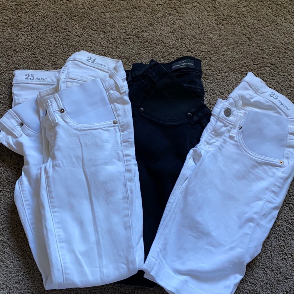 JCrew maternity jeans and shorts